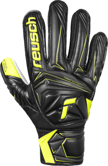 Reusch Attrakt Starter Solid Finger Support Junior 5672511 7752 black yellow front